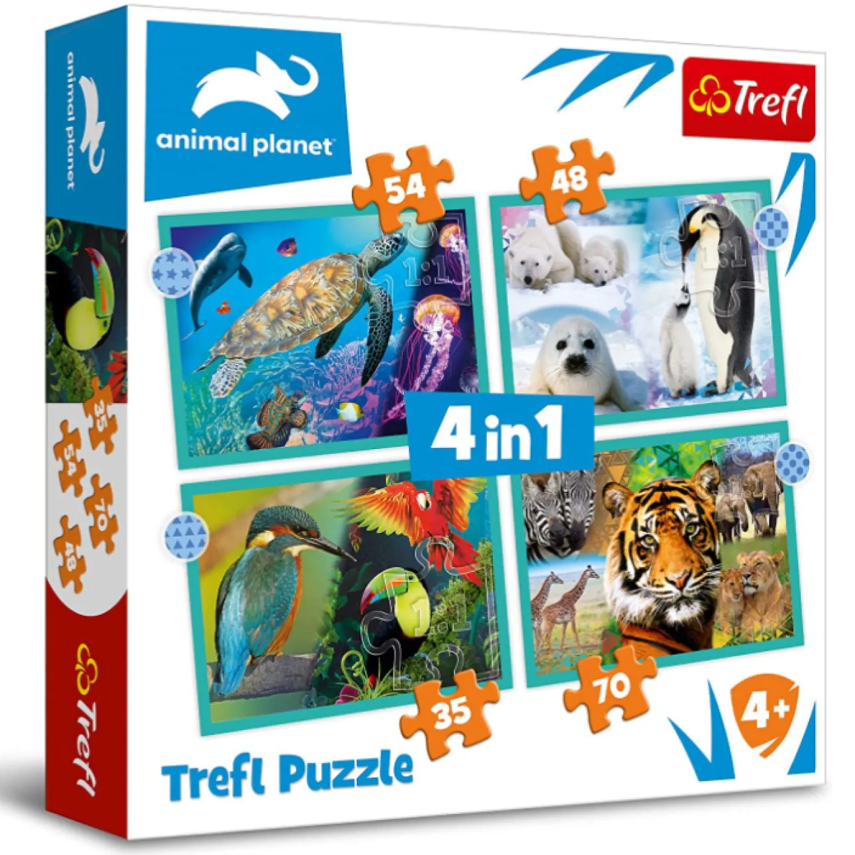 Puzzel 4 In 1 World Of Animals