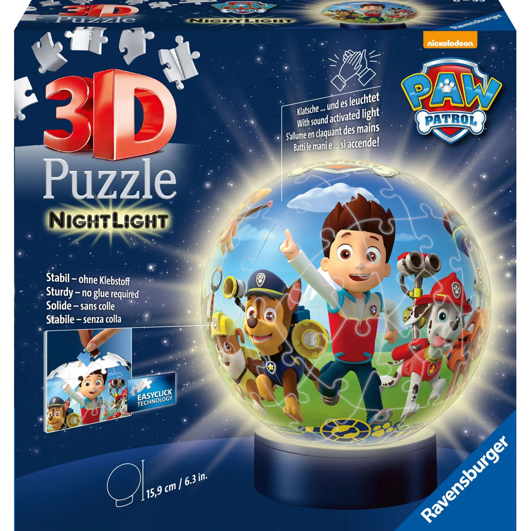Puzzel 3D met licht paw patrol