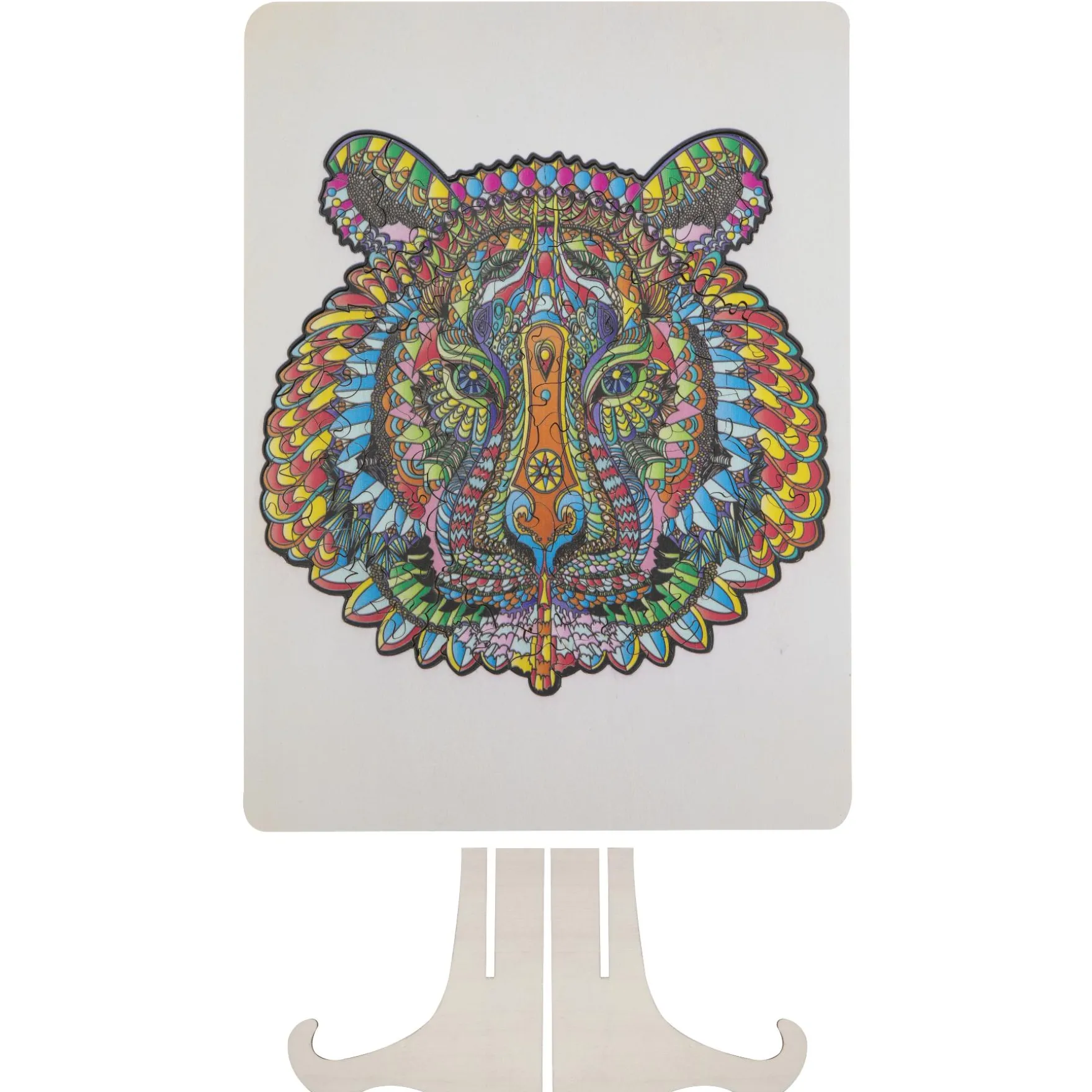 Puzzel hout figuur tijger 130 stukjes