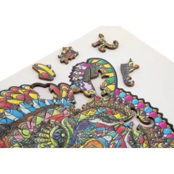 Puzzel hout figuur tijger 130 stukjes