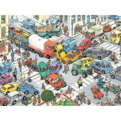 Puzzel Jan Van Haasteren Verkeerschaos En Ter Land Ter Zee En In De Lucht 2x 1000 Stukjes