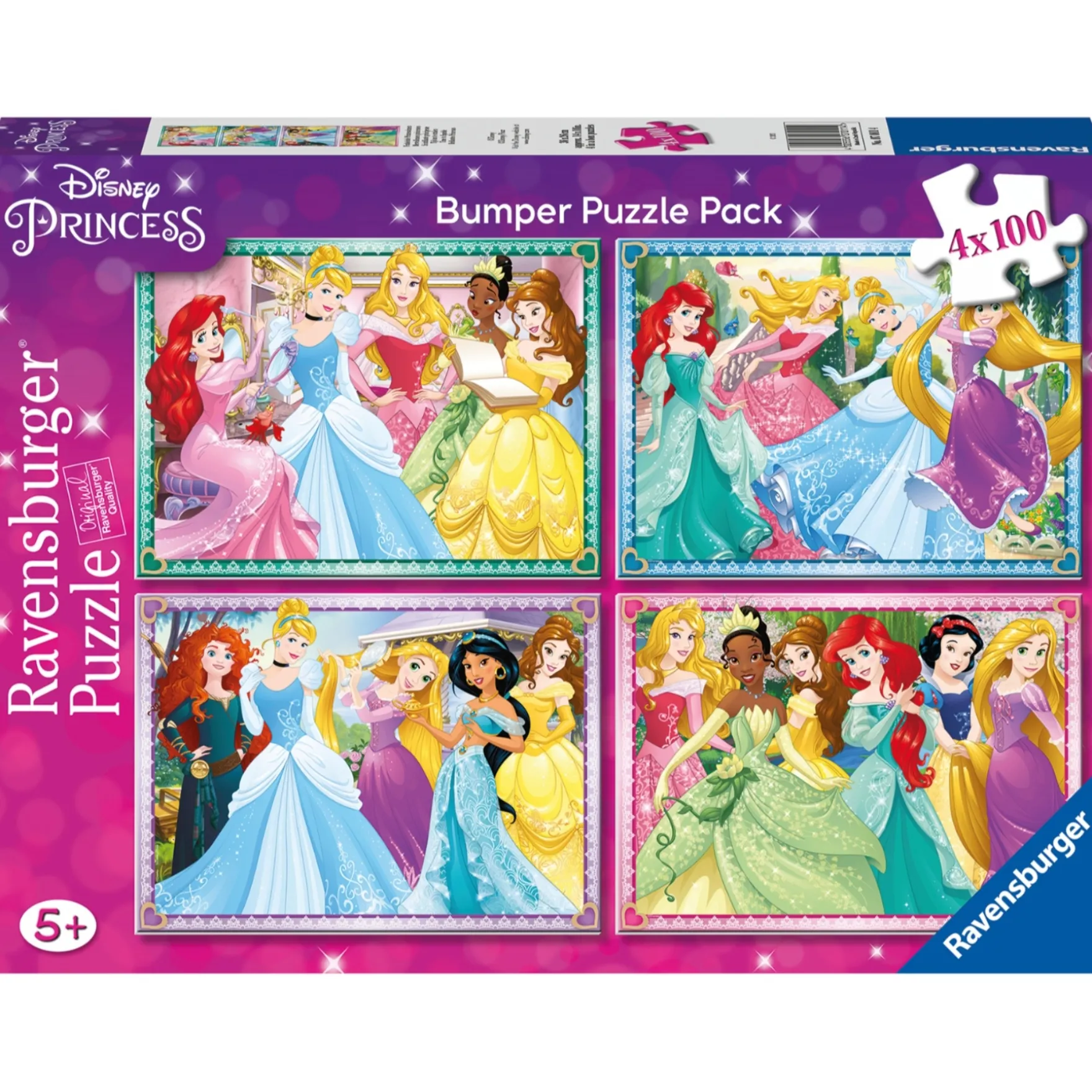 Puzzel Ravensburger Disney Princess 4 in1 100 stukjes