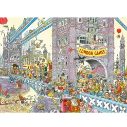 Puzzel Wasgij Retro Mystery 8 laatste horde 1000 stukjes