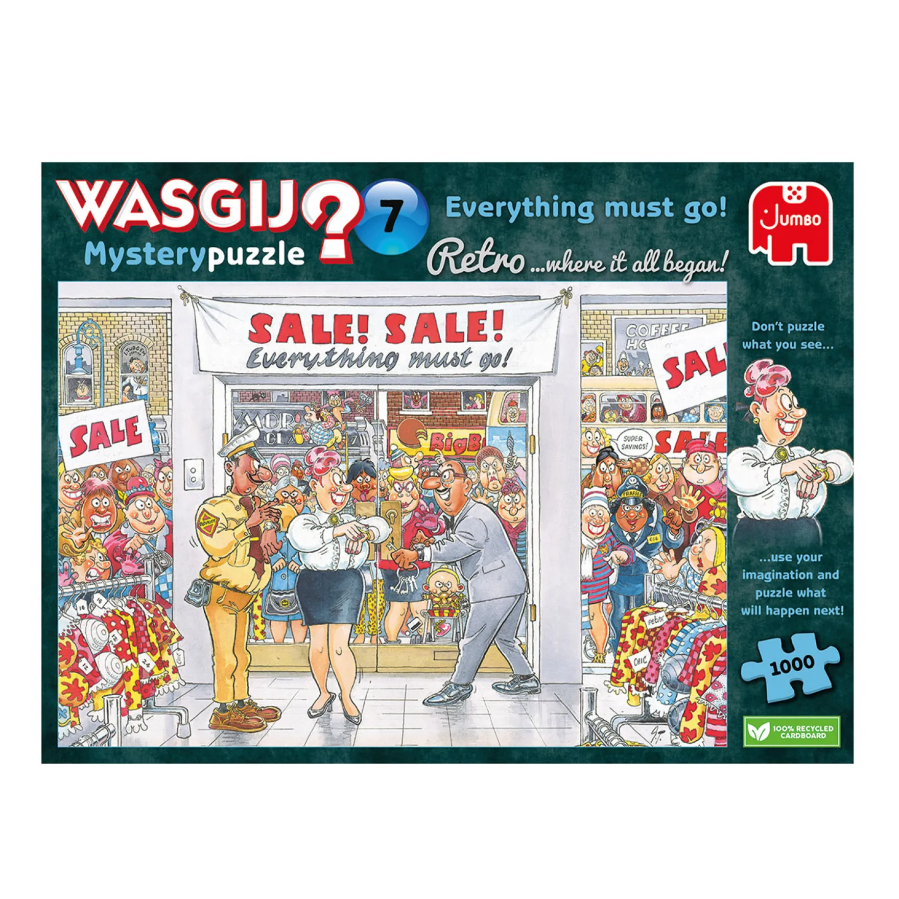 Puzzel Wasgij Retro Mystery 7 Everything must go! 1000 stukjes