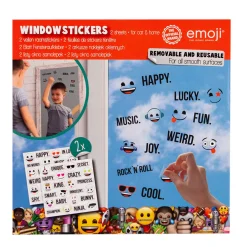Raamstickers Emoij Assorti