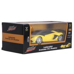 Radiografisch bestuurbare auto lamborghini 1:24 aventador svj roadster geel