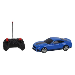 Radiografisch bestuurbare auto ford 1:24 mustang  mach 1 blauw