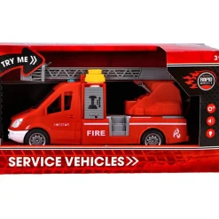 Rapid Wheels Brandweerwagen Met Ladder En Licht En Geluid En Frictie/Sproeifunctie