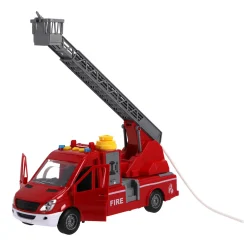 Rapid Wheels Brandweerwagen Met Ladder En Licht En Geluid En Frictie/Sproeifunctie