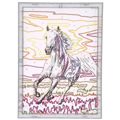 Ravensburger Creart schilderen op nummer paard bij zonsondergang