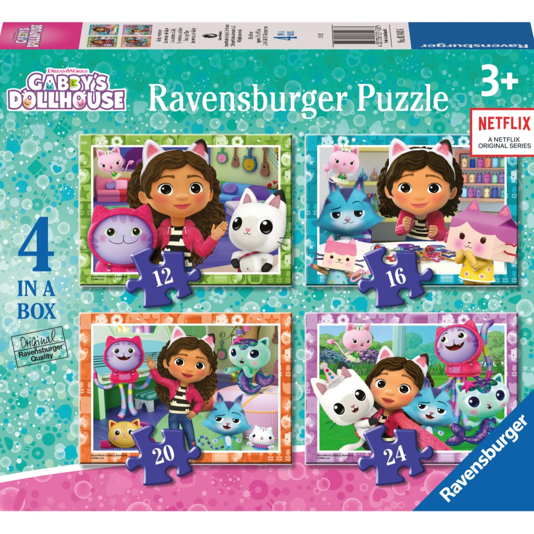Ravensburger Gabby's Dollhouse puzzel 12-16-20-24 stukjes