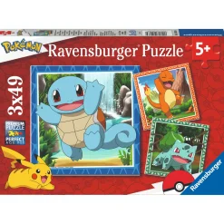 Ravensburger Pokémon Puzzel Charmander Squirtle Bulbasaur 3x49 Stukjes