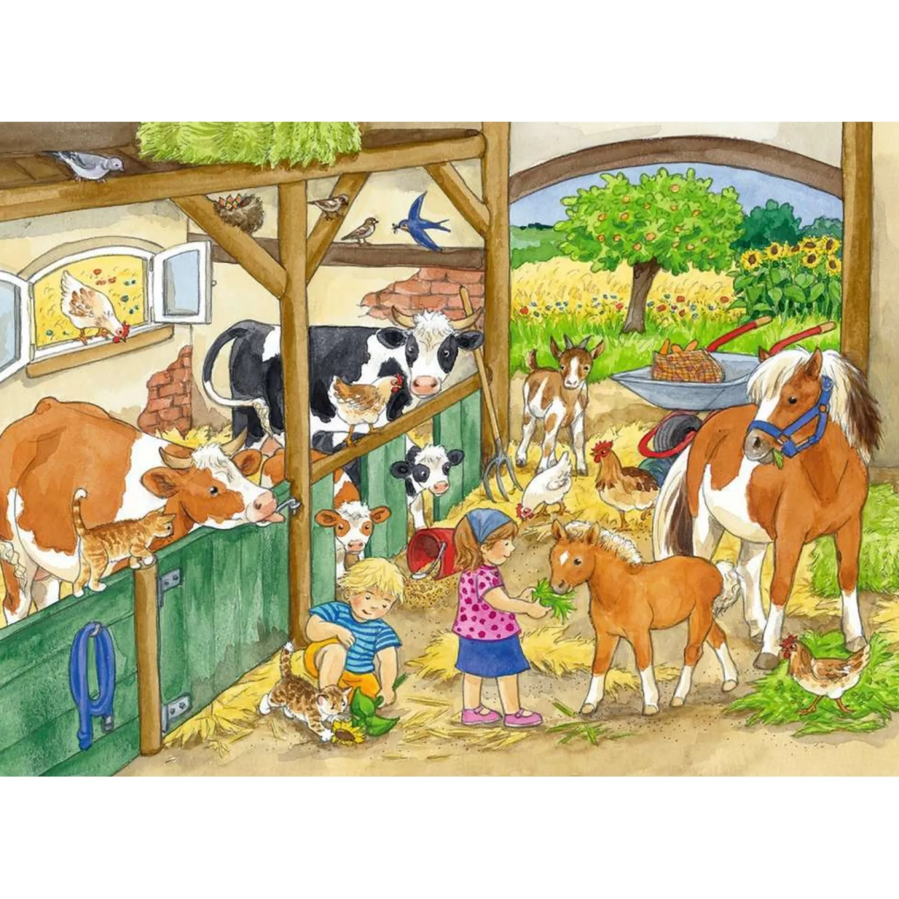 Ravensburger puzzel Vrolijk Boerderijleven 2x24 Stukjes