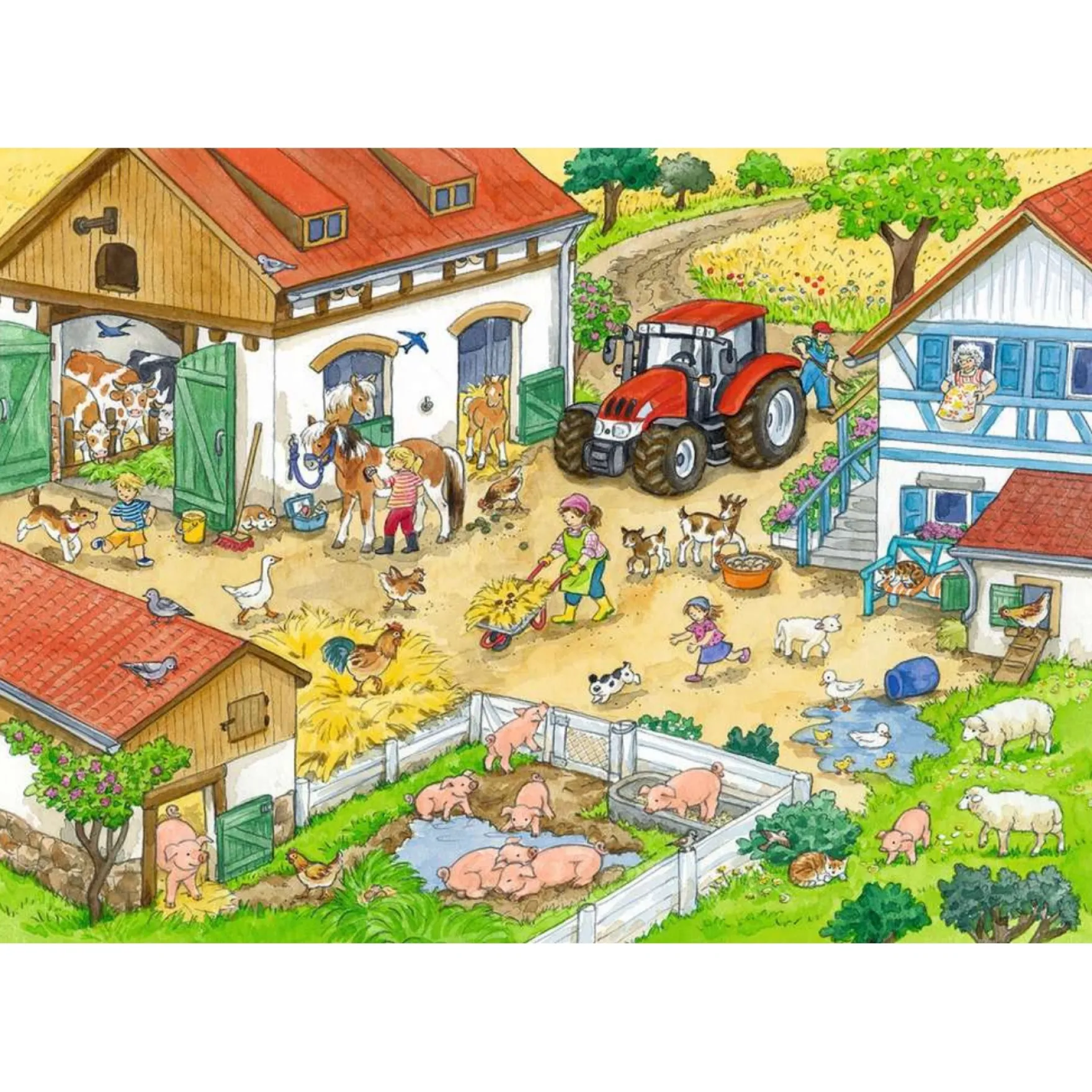 Ravensburger puzzel Vrolijk Boerderijleven 2x24 Stukjes