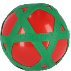 Rode Crossbal met Groene Rubberband