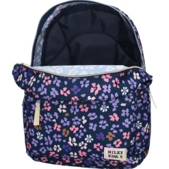Rugzak Milky Kiss Prestige donkerblauwe bloemen