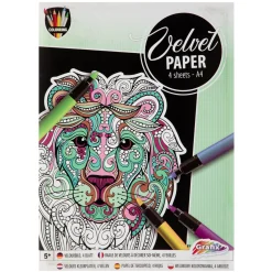 Schilderen op velvet 4 sheets 4 assorti