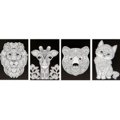 Schilderen op velvet 4 sheets 4 assorti