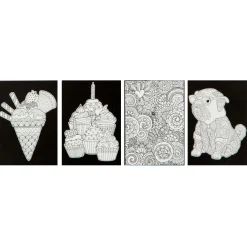 Schilderen op velvet 4 sheets 4 assorti