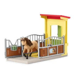 Schleich 42609 ponybox met Ijslandse ponyhengst
