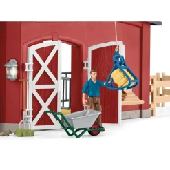 Schleich 42606 rode schuur met dieren en acc