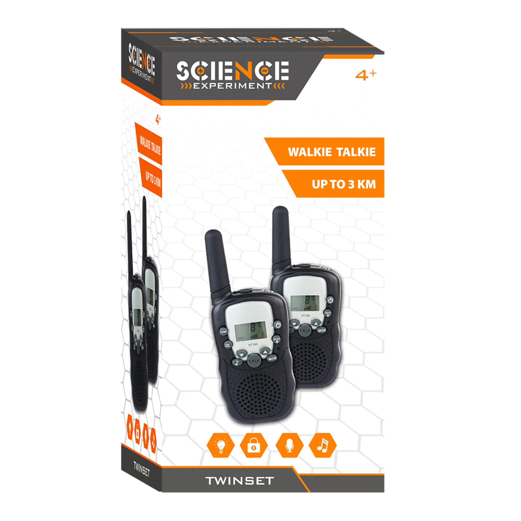 Science Walkie Talkie Twinset Zwart 3 Km