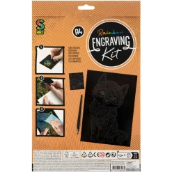 Scratch art A4 4 assorti