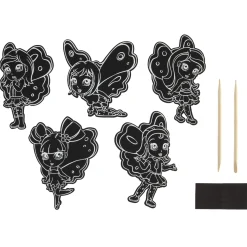 Scratch art magneten 10 stuks 2 assorti