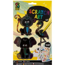 Scratch art met kleuren 7 delig 2 assorti