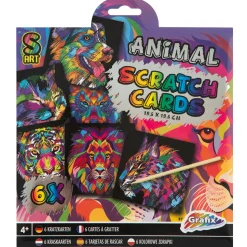Scratch art met kleuren 7 delig 2 assorti
