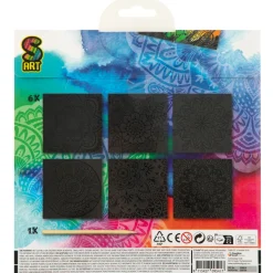 Scratch art met kleuren 7 delig 2 assorti