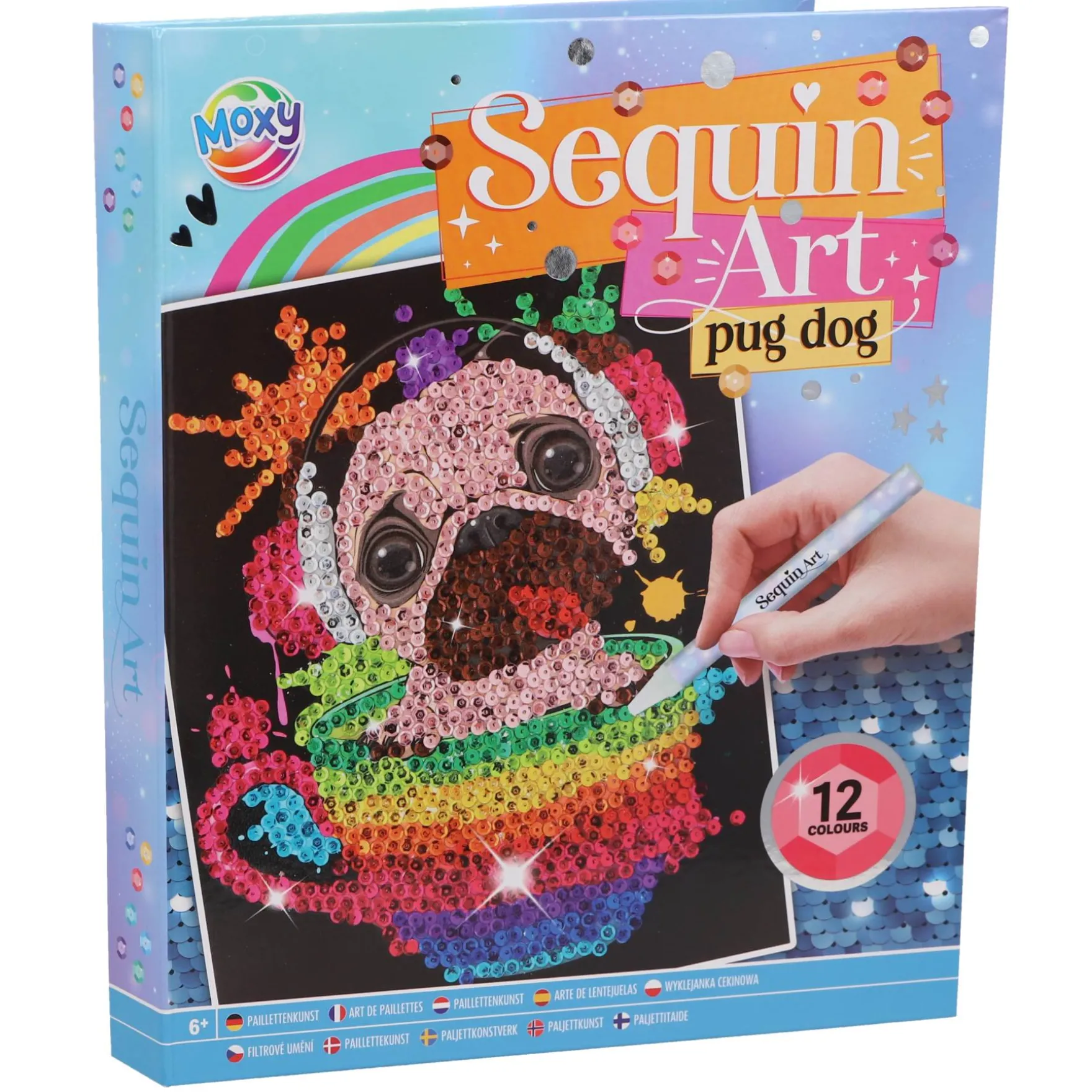 Sequin Art 20 x 25 cm 12 kleuren 2 assorti