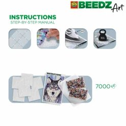 SES BEEDZ ART: Strijkkralen Wolf