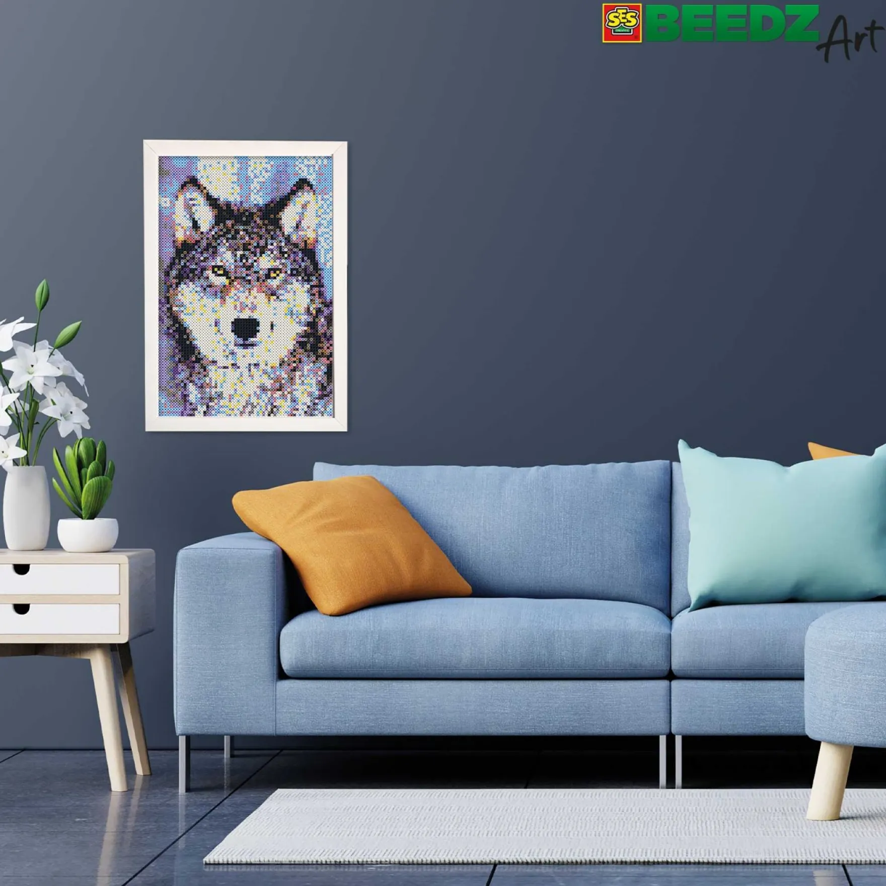 SES BEEDZ ART: Strijkkralen Wolf