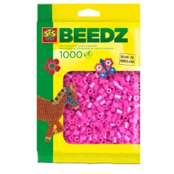 SES BEEDZ: Strijkkralen Neonroze 1000 Stuks