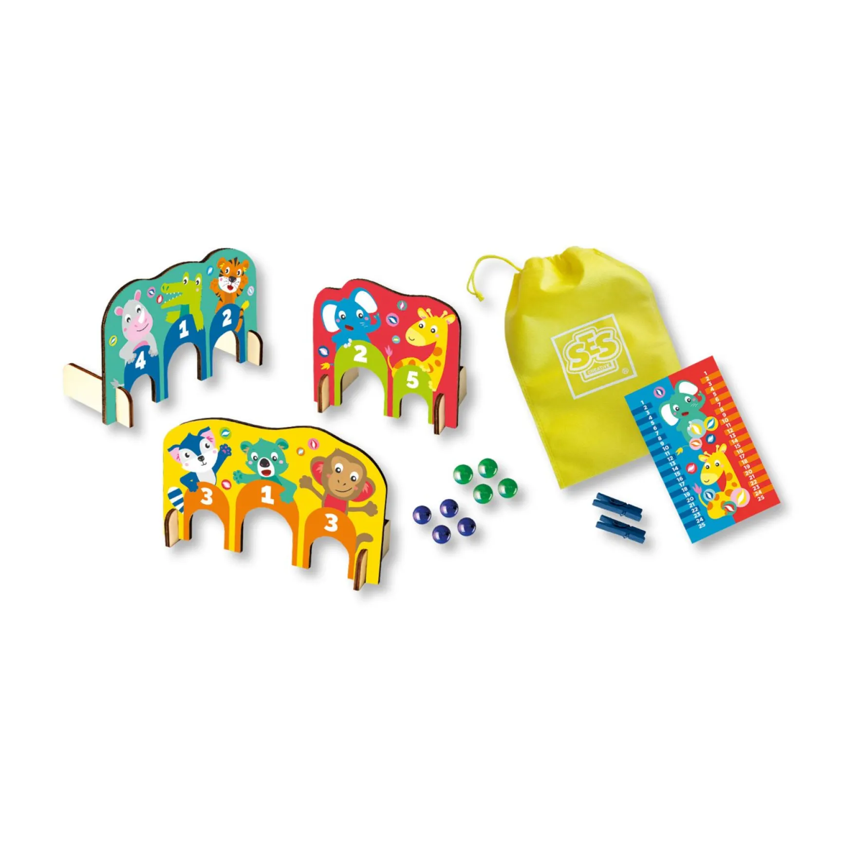 SES Knikker Spel Poortjes Hout