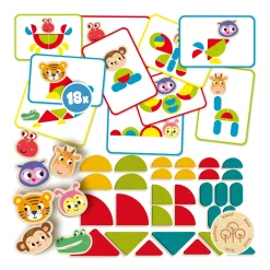 Ses montessori dierenvormen leggen