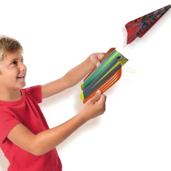 SES papieren vliegtuigjes lanceren