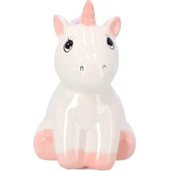 Spaarpot aardewerk eenhoorn 15x17cm