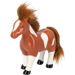 Spaarpot aardewerk paard 18x18cm