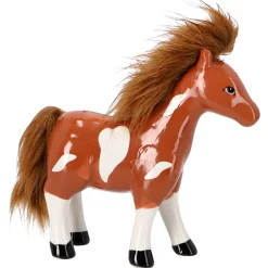 Spaarpot aardewerk paard 18x18cm