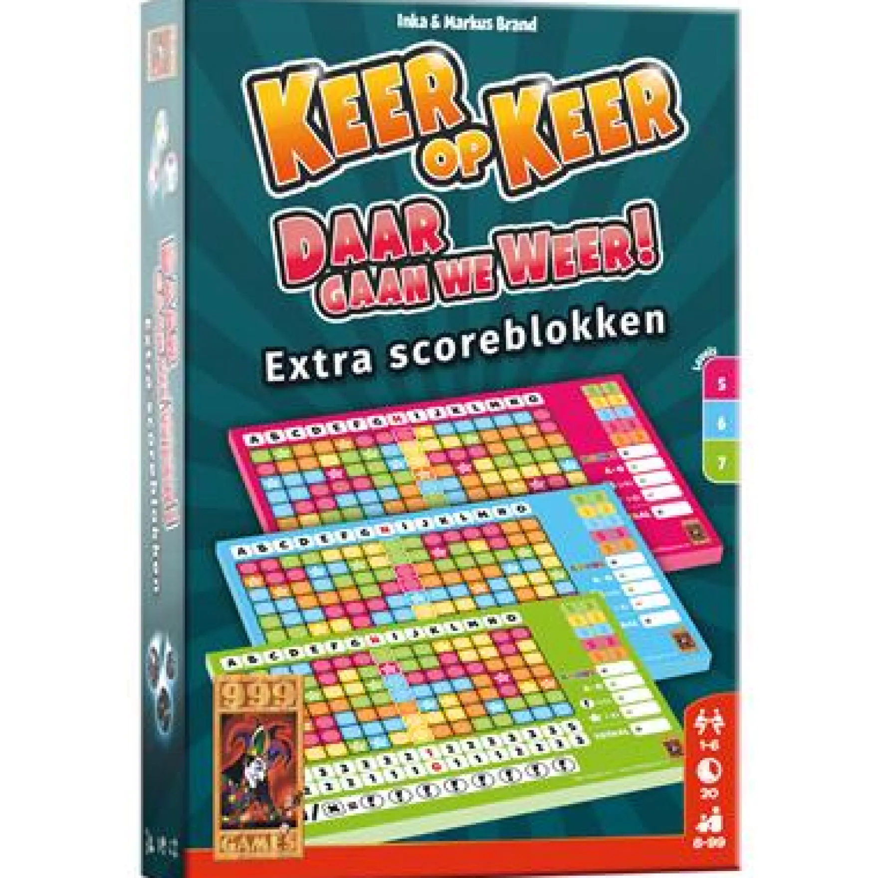Spel Keer op Keer Scoreblok 3 Stuks Level 5,6,7 Level 5, 6 En 7