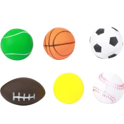 Squeezy sportbal 6 cm 6 assorti