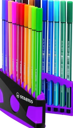 Stabilo Pen 68 Colorparade Antraciet/Roze 20 Kleuren