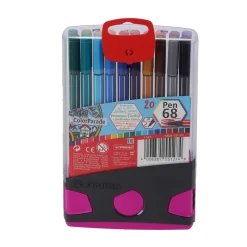 Stabilo Pen 68 Colorparade Antraciet/Roze 20 Kleuren