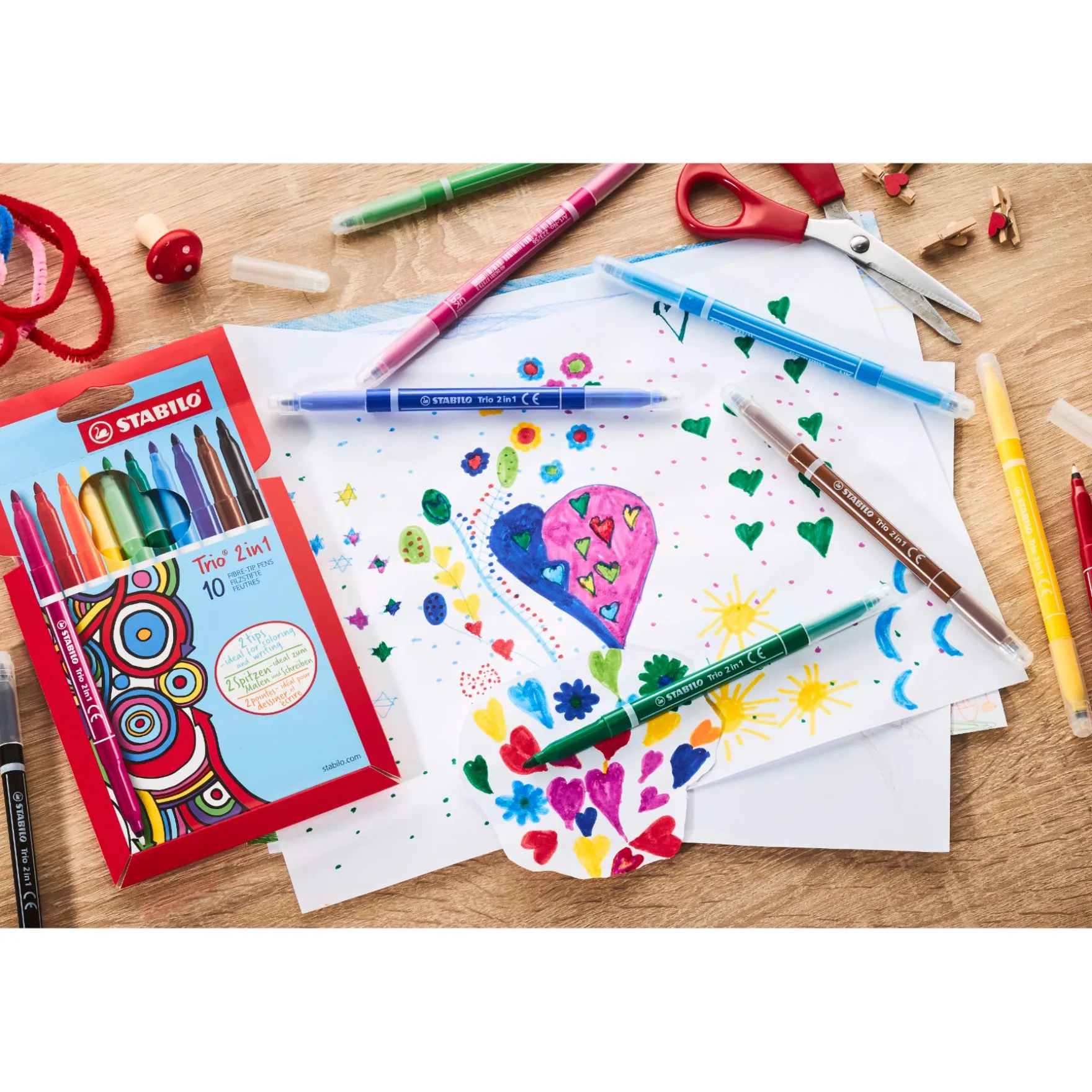 Stabilo trio viltstiften 10 stuks