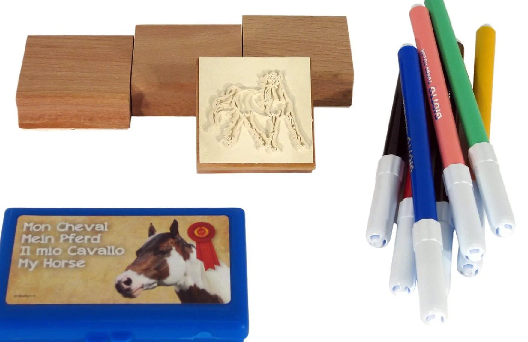 Stempeldoos Paarden 4 stempels