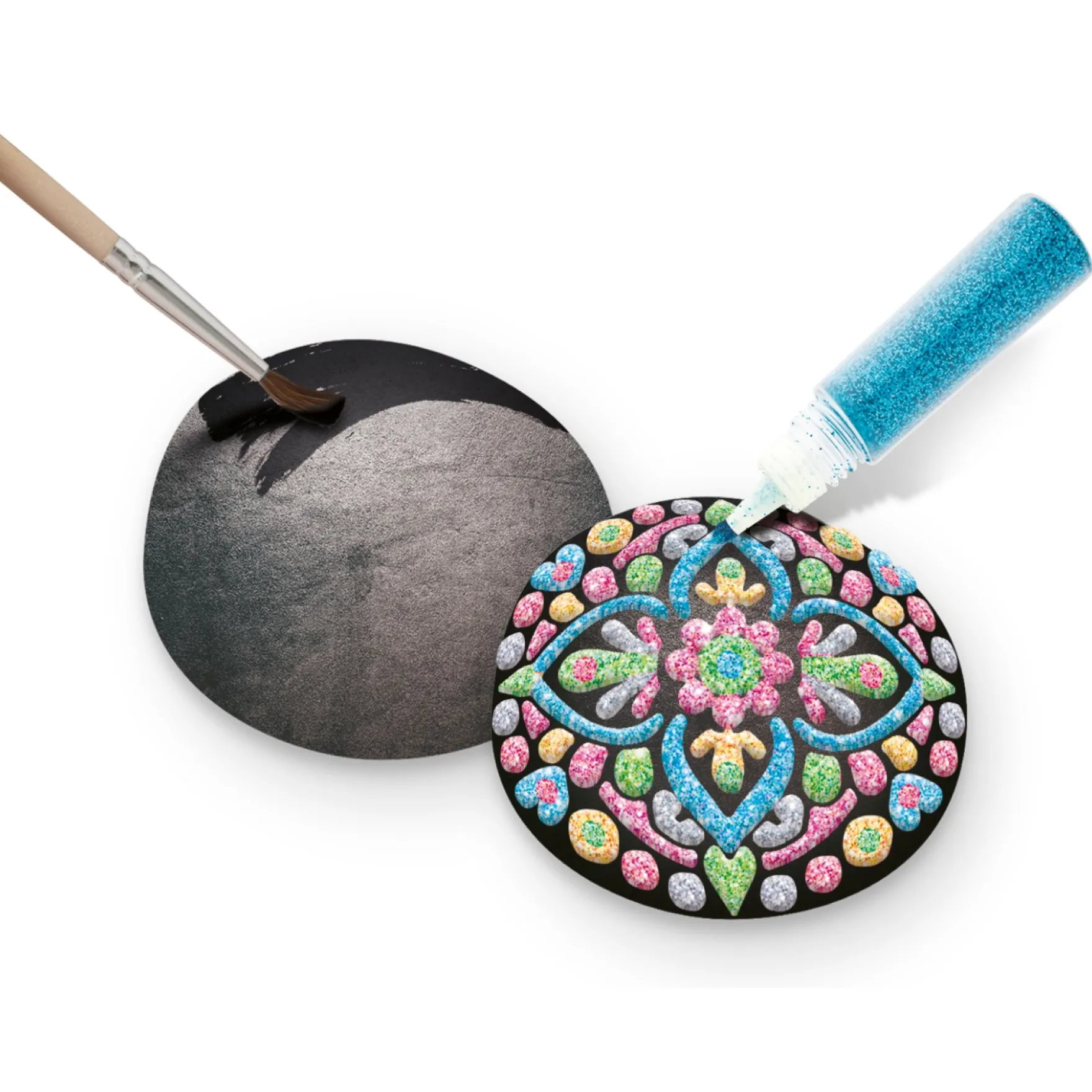 Stenen schilderen mandala 11 delig