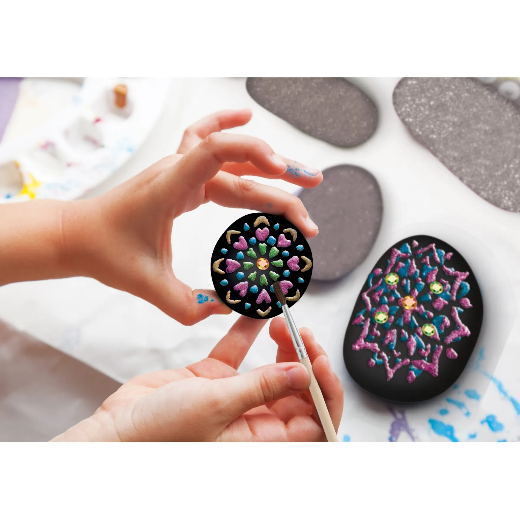Stenen schilderen mandala 11 delig