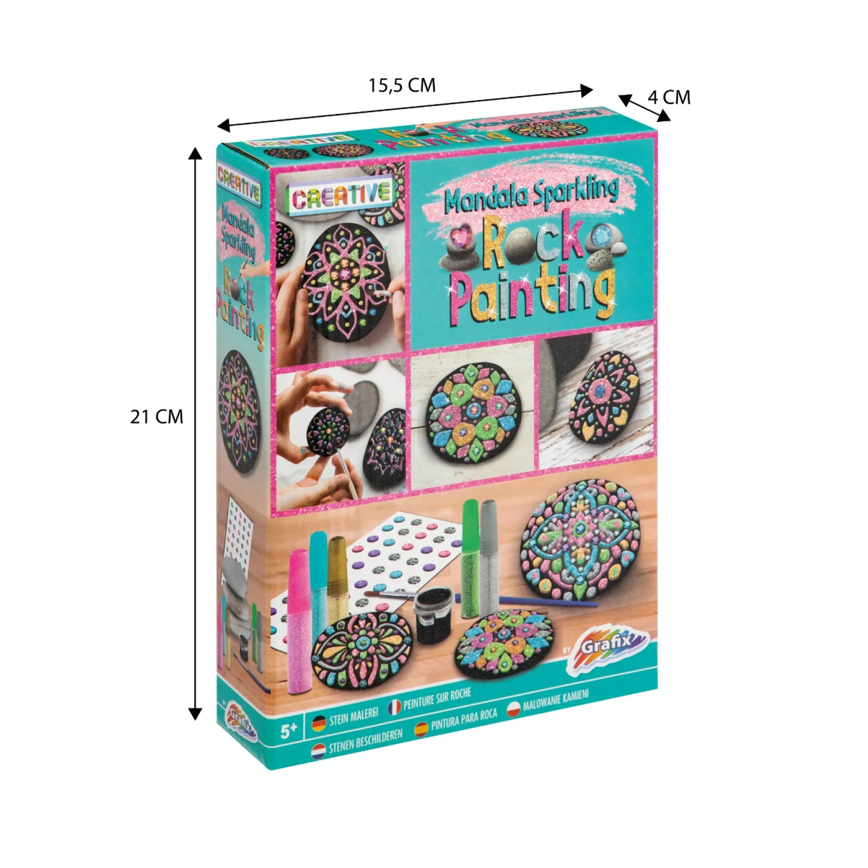 Stenen schilderen mandala 11 delig